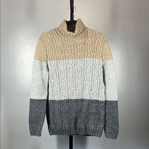 Tasso Elba Colorblock Turtleneck Sweater